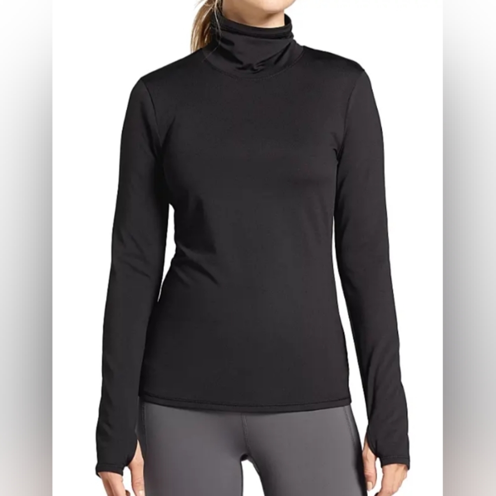 DSG Women's Cold Weather Compression Turtle Neck Shirt Medium Black